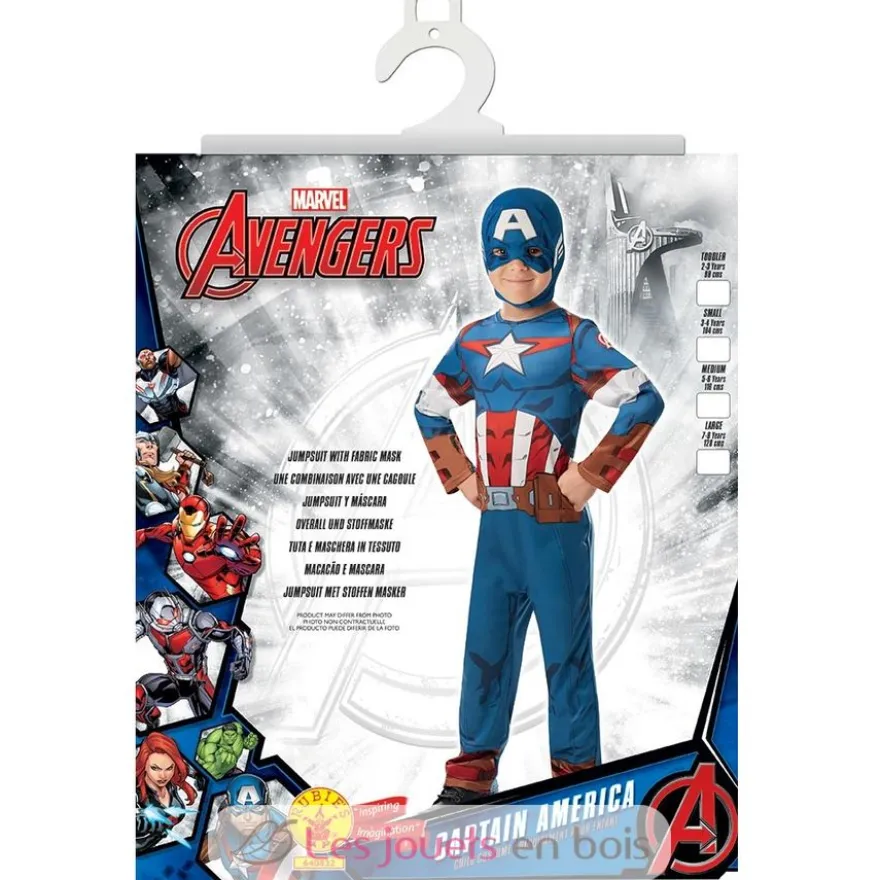Déguisement Captain America enfant 7-8 ans - Rubies