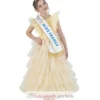 Déguisement Robe Miss France dorée 116 cm - Chaks