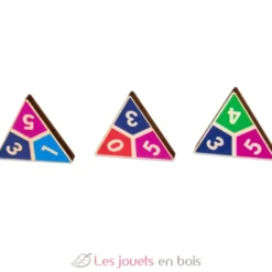 Domino triangulaire en bois livré en boite métal - Jeu de voyage - Cayro