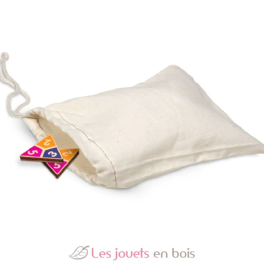 Domino triangulaire en bois livré en boite métal - Jeu de voyage - Cayro