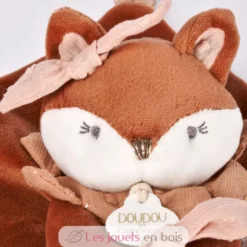 Doudou attache sucette Renard Mina rose 20 cm - Doudou et Compagnie