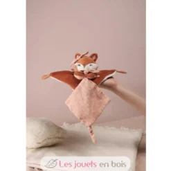 Doudou attache sucette Renard Mina rose 20 cm - Doudou et Compagnie