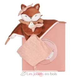 Doudou attache sucette Renard Mina rose 20 cm - Doudou et Compagnie