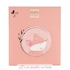 Doudou attache sucette Renard Mina rose 20 cm - Doudou et Compagnie