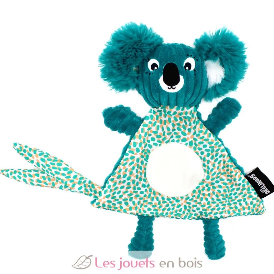 Doudou Berlingos le koala bleu vert - Les Déglingos