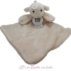 Doudou carré L'agneau Lara 26 cm écru - Happy Horse
