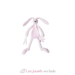 Doudou Doudou lapin Reece 26 cm rose et blanc - Happy Horse