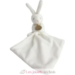Doudou Lapin Mouchoir boite Fleur - Doudou et Compagnie