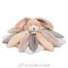 Doudou lapin pétales taupe 28 cm - Doudou et Compagnie