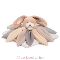 Doudou lapin pétales taupe 28 cm - Doudou et Compagnie