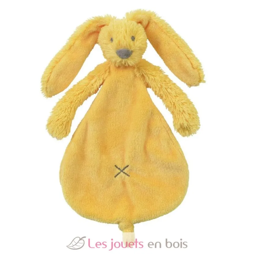 Doudou Lapin Richie jaune 25 cm - Happy Horse