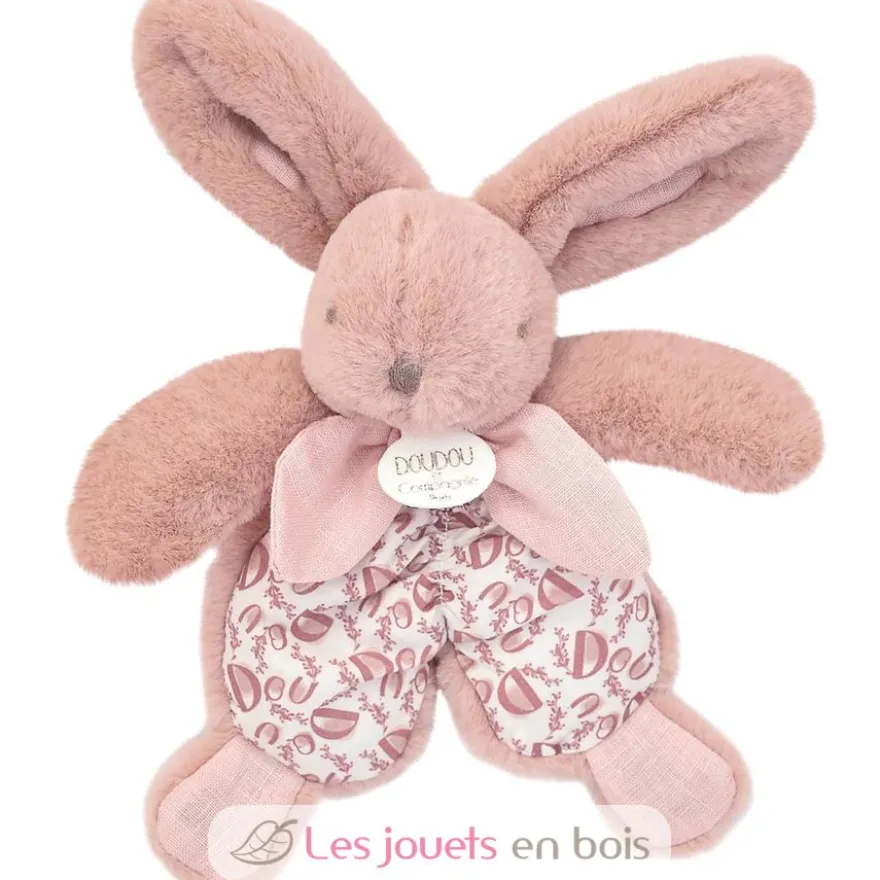 Doudou lapin rose 18 cm - Doudou et Compagnie