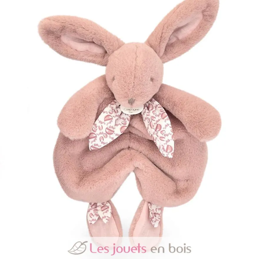 Doudou lapin rose poudré 29 cm - Doudou et Compagnie