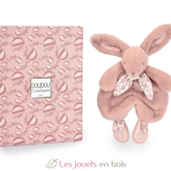 Doudou lapin rose poudré 29 cm - Doudou et Compagnie