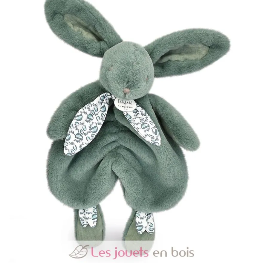 Doudou lapin vert sauge 29 cm - Doudou et Compagnie
