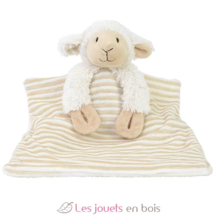 Doudou mouton Locky pliable 16 cm beige - Happy Horse