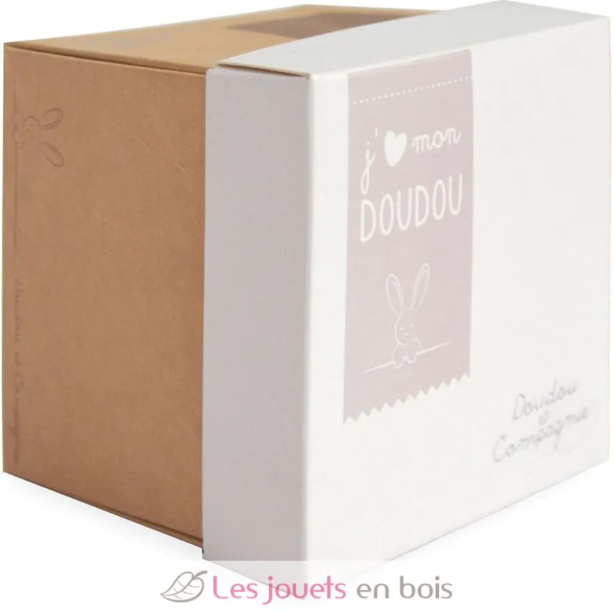 Doudou Ours Mouchoir boite Fleur - Doudou et Compagnie
