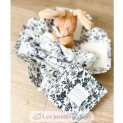 Doudou Pantin Lapin bleu marine 12 cm - Doudou et Compagnie