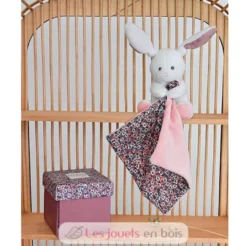 Doudou Pantin Lapin rose 12 cm - Doudou et Compagnie