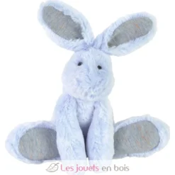 Doudou peluche lapin bleu 26 cm bleu - Happy Horse
