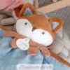 Doudou plat Renard Timo bleu 29 cm - Doudou et Compagnie
