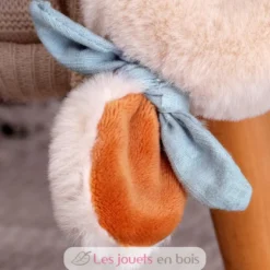 Doudou plat Renard Timo bleu 29 cm - Doudou et Compagnie