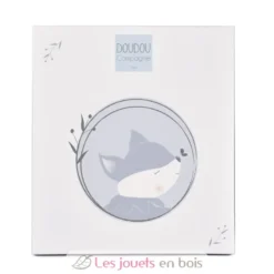 Doudou plat Renard Timo bleu 29 cm - Doudou et Compagnie