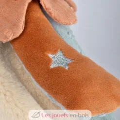 Doudou plat Renard Timo bleu 29 cm - Doudou et Compagnie