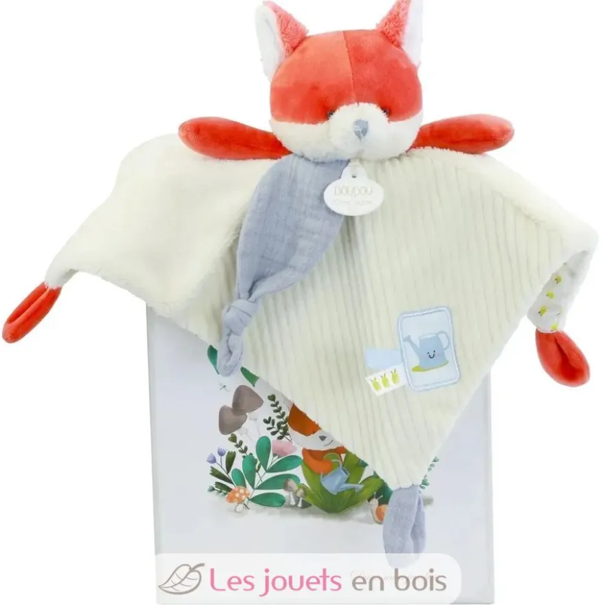 Doudou plat Romarin le renard beige 27 cm - Doudou et Compagnie