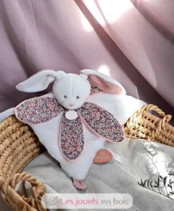 Doudou pétale lapin rose Boh'aime 27 cm - Doudou et Compagnie