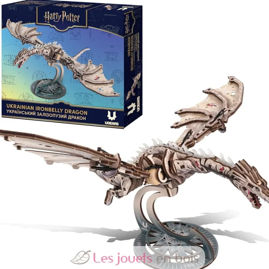 Dragon Pansedefer ukrainien Harry Potter - Puzzle 3D mécanique en bois - Ugears