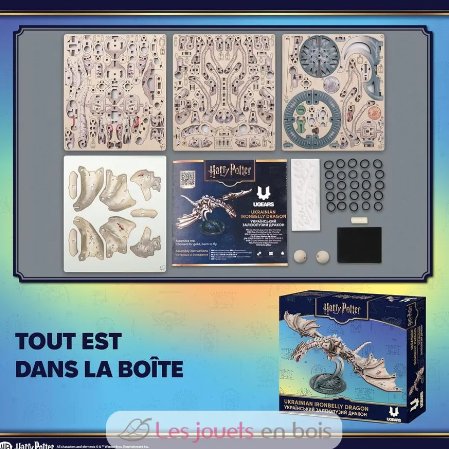 Dragon Pansedefer ukrainien Harry Potter - Puzzle 3D mécanique en bois - Ugears