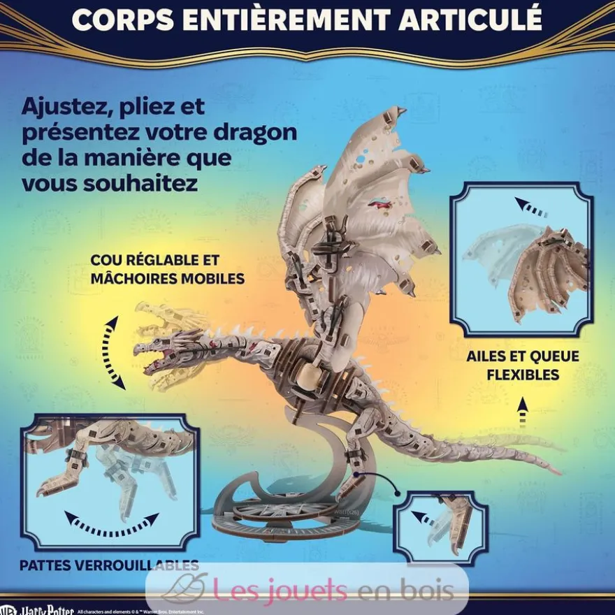 Dragon Pansedefer ukrainien Harry Potter - Puzzle 3D mécanique en bois - Ugears