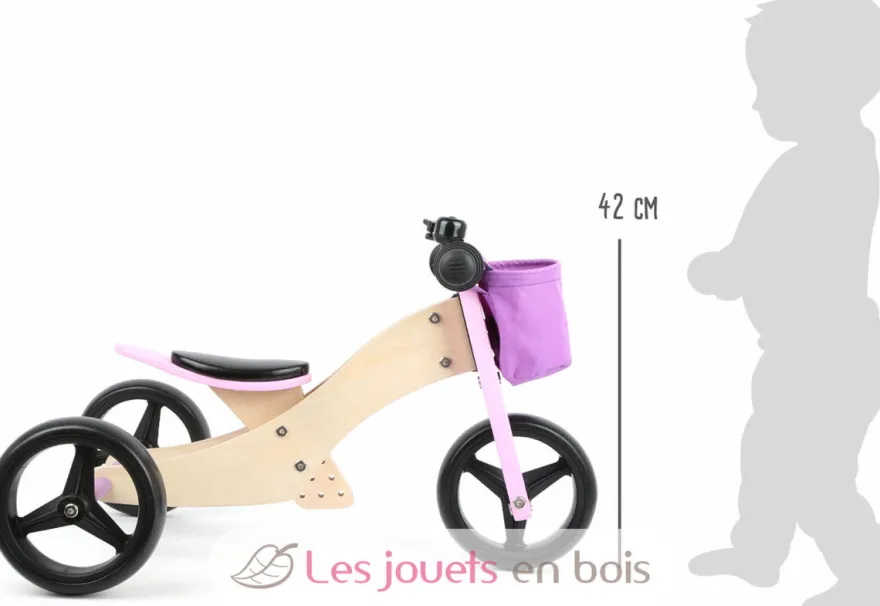 Draisienne Tricycle 2 en 1 Rose - Small Foot company