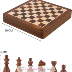 Echiquier magnétique à tiroir 25 cm Roi 45 mm - Bois - Wilson Jeux