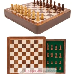 Echiquier magnétique à tiroir 25 cm Roi 45 mm - Bois - Wilson Jeux