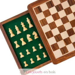 Echiquier magnétique à tiroir 25 cm Roi 45 mm - Bois - Wilson Jeux