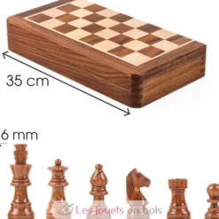 Echiquier pliant magnétique 35 cm Roi 76 mm - Bois - Wilson Jeux