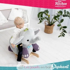 Eléphant à bascule gris - Gerardo's Toys