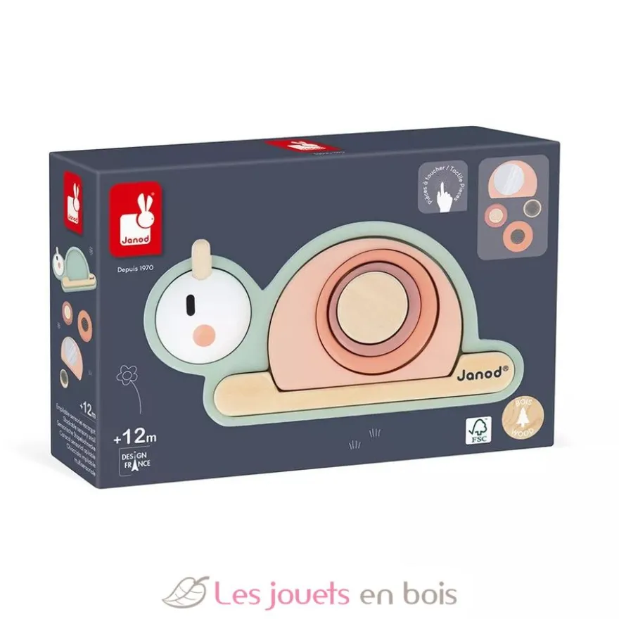 Empilable sensoriel Escargot Sweet Cocoon - Janod