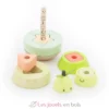 Empilable surprise Poire en bois verte - Vilac