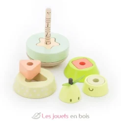 Empilable surprise Poire en bois verte - Vilac