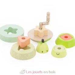 Empilable surprise Poire en bois verte - Vilac