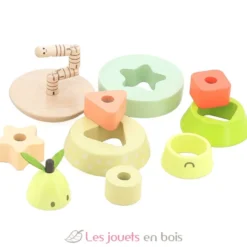 Empilable surprise Poire en bois verte - Vilac