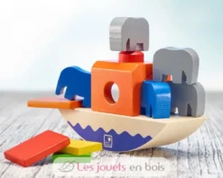 Empil'eléphants jeu d'équilibre en bois - Selecta