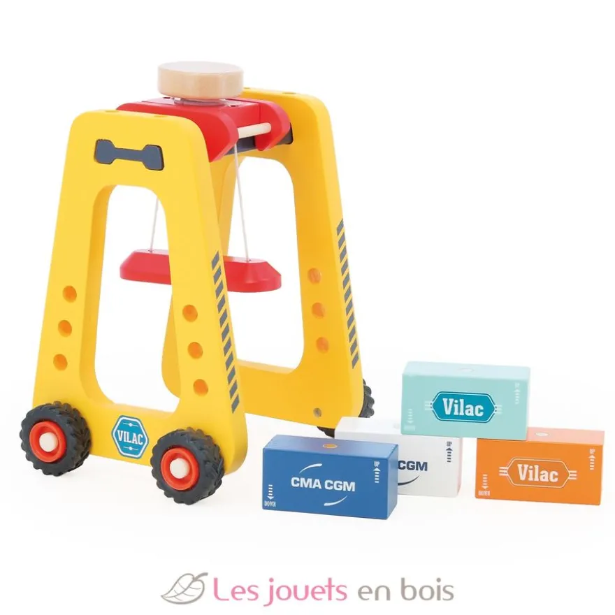 Enjambeur de docker et semi remorque en bois - Vilac