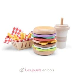Ensemble de Fast Food en bois - New Classic Toys