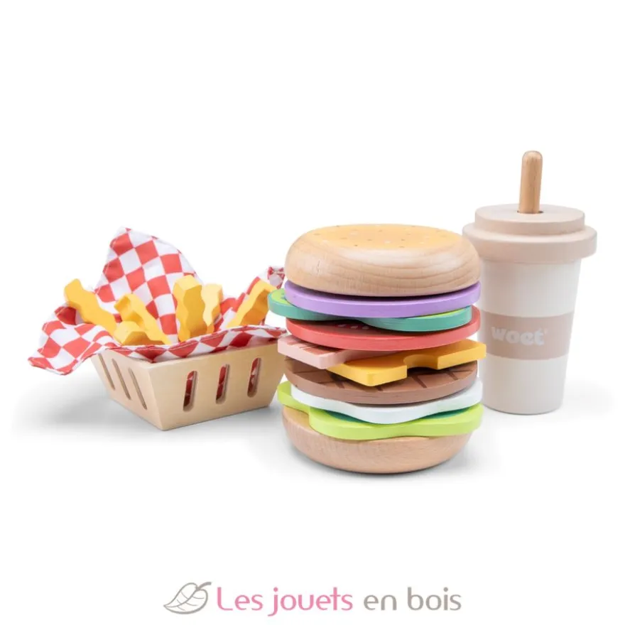 Ensemble de Fast Food en bois - New Classic Toys