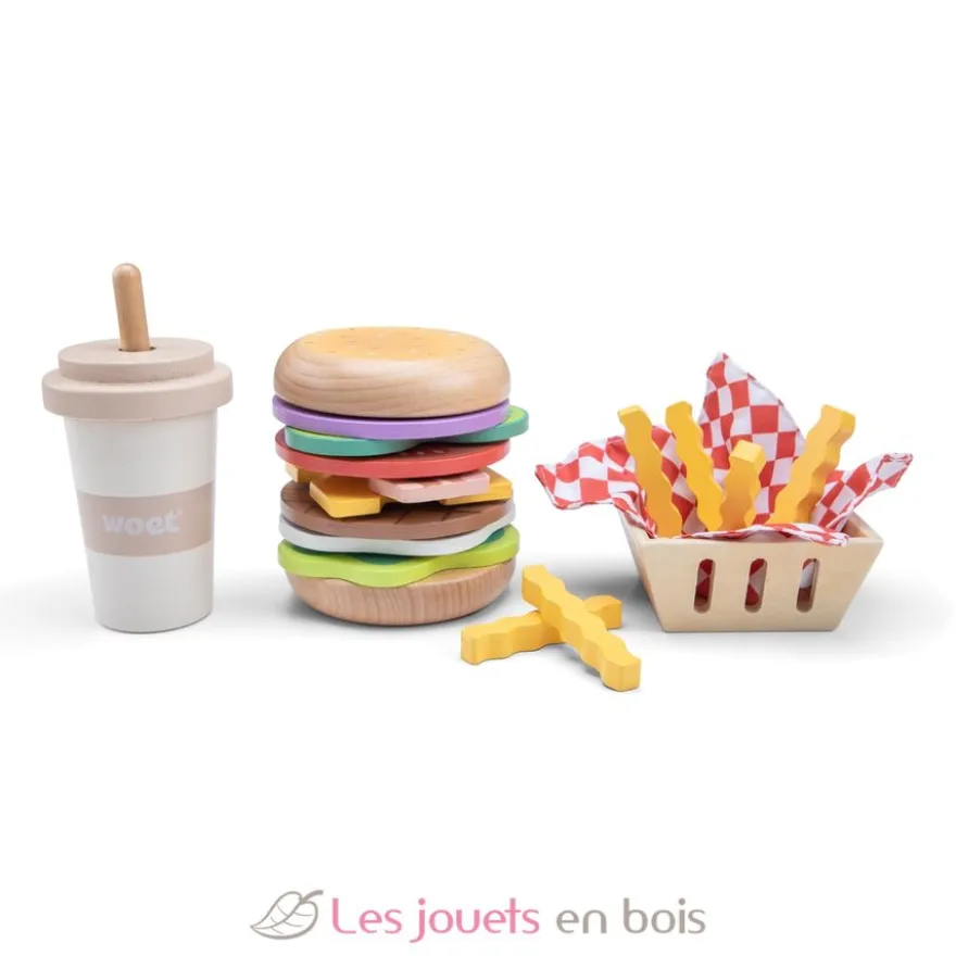 Ensemble de Fast Food en bois - New Classic Toys