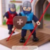 Ensemble de 4 figurines en bois Chevaliers médiévaux - Bigjigs Toys